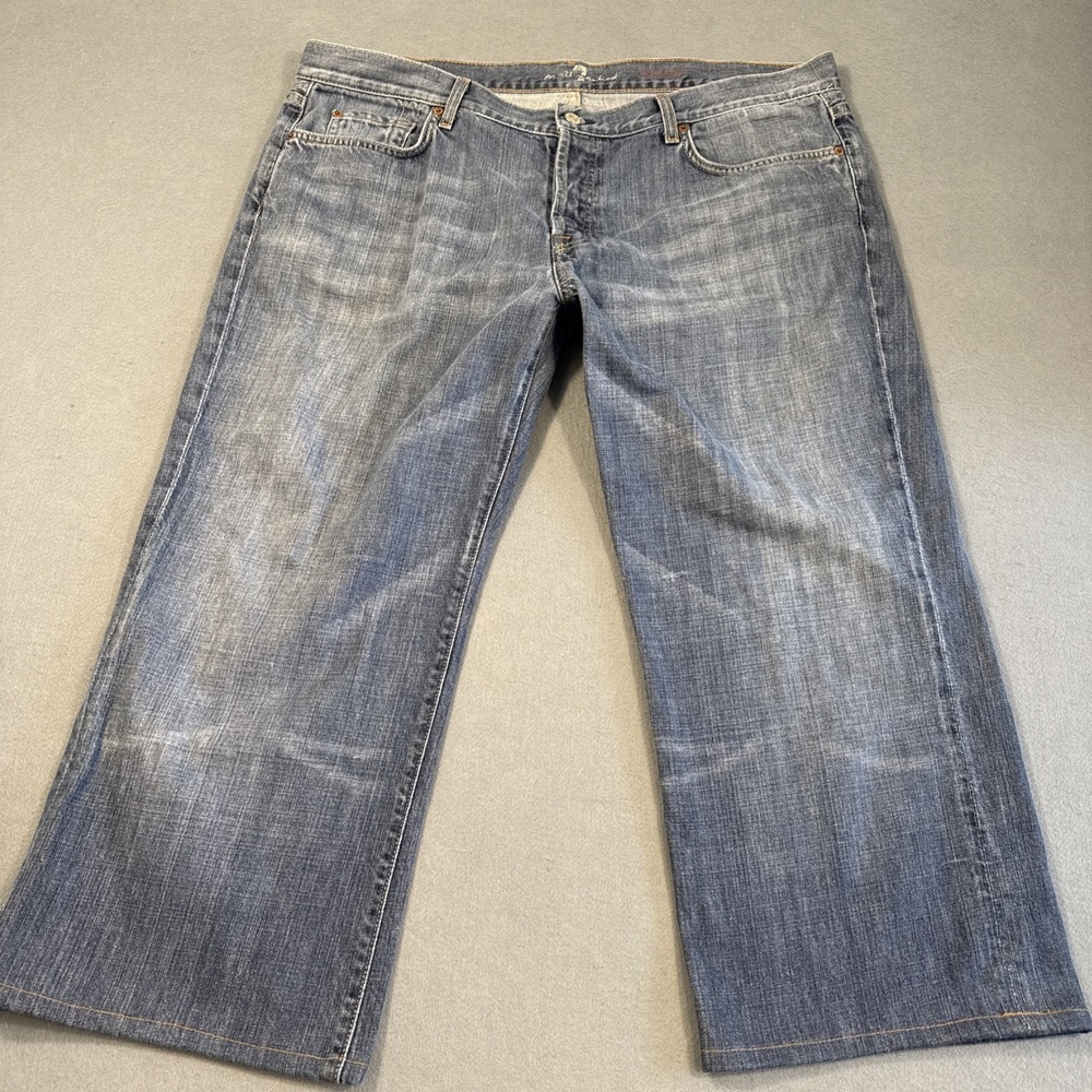 Seven 7 For All Mankind Jeans Men's 40/25 Blue Dark Wash Straight WIDE